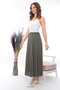 CREPE FABRIC SKIRT, CREPE SKIRT, TESETURINE SKIRT, CREPE LONG SKIRT, PLEATED LONG SKIRT - 2