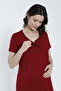 Women's Dressing Gown Front Buttoned Maternity and Maternity Nightgown Set - 8