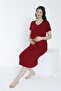 Women's Dressing Gown Front Buttoned Maternity and Maternity Nightgown Set - 5