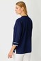 بلوزة قطنية ممشطة مضلعة (24YSL8895) - 5