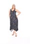 Summer Strap Combed Cotton Asymmetrical Cut skirt Large Size Dress - 2