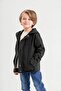 Hooded Zippered Double Pocket Lined Boys' Raincoat - 4
