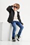 Hooded Zippered Double Pocket Lined Boys' Raincoat - 2