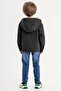 Hooded Zippered Double Pocket Lined Boys' Raincoat - 5