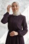 Belted Skirt Gather - Plum - 2