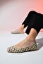 ARCOLA Beige Knitted Patterned Women's Ballet Shoes