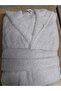 Hooded Cotton White Children's Bathrobe Age 9-10 - 4