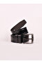 100% Buffalo Leather Patent Leather Black Men's Belt Genuine Leather 3cm - 4