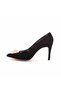 Women's Genuine Leather Leather Sole Black Suede Evening & Evening Dress Boots - 2