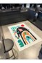 Heart and Elephant Themed Multicolored Carpet 3696 - 3