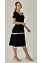 MUSLIN WATERMELON SLEEVE MIDI SIZE SCURFED DRESS - 2