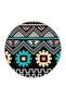 Black Turquoise Themed Motif Ethnic Patterned Vintage Decorative Carpet 3806 - 2