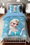 Snowflake Blue Elsa Patterned Single Baby Kids Bedding Set - 2