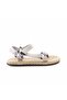 Women's Thermo Sole Vegan Velcro Strap Gray Sandals 1001