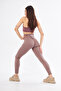 Buttocks Gathered Premium Ribbed Extra Push Up High Waist Stretch and Recovery Sports Leggings - 7