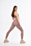 Buttocks Gathered Premium Ribbed Extra Push Up High Waist Stretch and Recovery Sports Leggings - 2