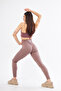 Buttocks Gathered Premium Ribbed Extra Push Up High Waist Stretch and Recovery Sports Leggings - 3