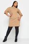 Plus Size Crew Neck Button Detailed Half Sleeve Mini Dress302783 - 4
