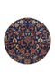 Navy Blue Orange Themed Traditional Motif Floral Patterned Vintage Decorative Carpet 3817 - 2
