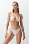 Yılan Desenli Üçgen Kaplı Brazilian Düşük Bel Bikini Takımı TBESS24BT00076 - 2