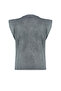 Antrasit*001 Soluk Efektli %100 Pamuk Vatka Görünümlü Basic Bisiklet Yaka Örme T-Shirt TWOSS20TS0021 - 8