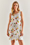 Women's Multicolor Patterned Viscose Dress 60171041 - 5