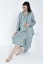 Women's Dressing Gown Front Buttoned Maternity and Maternity Nightgown Set - 2