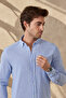 Men's Shirt Striped Cotton Linen Modern Slim Fit Shirt - 2