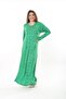 Women's Plus Size Long Sleeve Viscose Combed Cotton Hijab Suitable Long Maxi Dress - 7