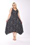 Summer Strap Combed Cotton Asymmetrical Cut skirt Large Size Dress - 5