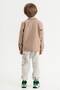 Double Chest Pocket Zippered Elastic Adjustable Waist Boys Jacket - 5