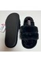 PLUSH BLACK WOMEN'S HOME AND MISFIR SLIPPERS - 8