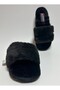 PLUSH BLACK WOMEN'S HOME AND MISFIR SLIPPERS - 5