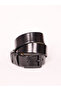 100% Genuine Leather Leather Black Men's Belt 3.2 cm - 3