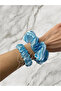 2 Pack Baby Blue Women's Satin Scrunchie Rubber Buckle - 4
