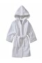 Hooded Cotton White Children's Bathrobe Age 9-10
