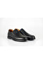 3734 Men's Black Orthopedic Leather Soft Sole Shoes