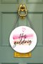 Welcome to Our Home Door Wall Ornament Model, Wooden Round String Decorative Home Door Painting