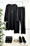 Large Size Laurel Corded Full Flexible Double Set - Necklace - Black