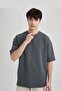 Oversize Fit Crew Neck Heavy Fabric T-Shirt X3926az24sp - 5