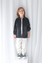 White Vera Linen Carrot Pants + Black Denim Shirt Jacket - 3