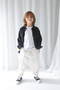 White Vera Linen Carrot Pants + Black Denim Shirt Jacket - 2