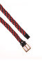 100% Genuine Leather Knitted Patterned Belt - 4