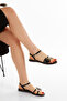 Comfort Women's Black Double Buckle Sandals - 3