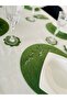Ramadan-Themed Placemat Set, Ramadan Meal Set Iftar Meal Set, Iftar Placemat Set for 6 People Green - 2