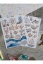 Ocean Themed Cute Sticker Sheets Custom Label Stickers 34pcs Stickers 13x17cm 2Pages
