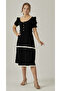 MUSLIN WATERMELON SLEEVE MIDI SIZE SCURFED DRESS - 3