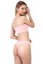 Women's Cotton and Lycra Ribbed Camisole Thong Panties 5-Pack - 5