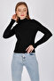 Half Turtleneck Ribbed Long Sleeve Summer Stretchy Knitwear Badi Blouse