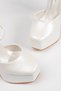 Women's Pearl High Platform Heel Open Back Closed Toe Evening Dress Shoes - 2